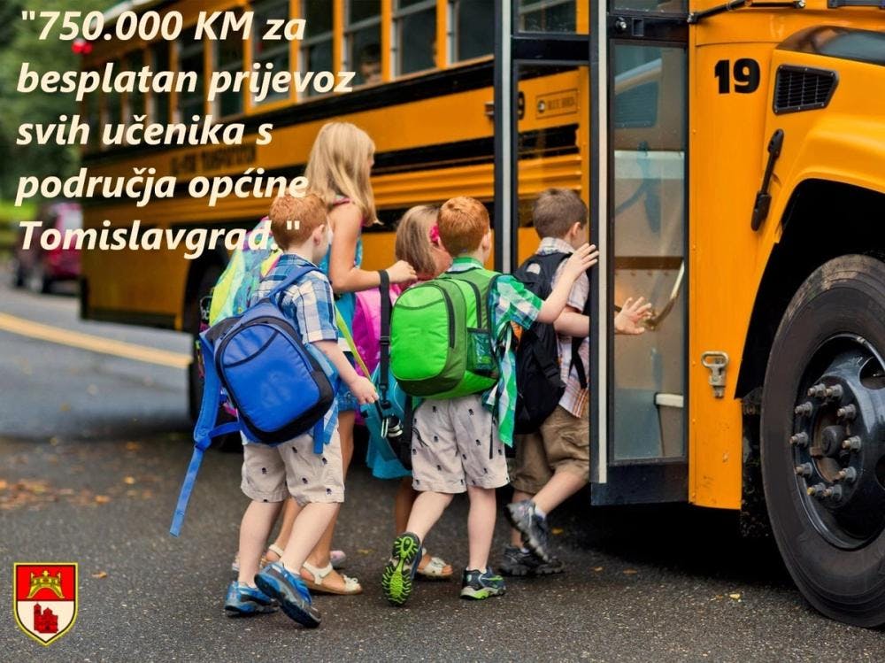 Općina Tomislavgrad izdvojila 750.000 KM za besplatan prijevoz svih učenika s područja općine